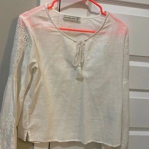 Abercrombie white long sleeve